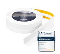 HOLZBRINK Plinthe souple autoadhésive 32x23mm, 15 m | Plinthe PVC pour finition plan de travail, meubles cuisine | Lame PVC adhesive | Couleur : blanc
