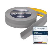 HOLZBRINK Plinthe souple autoadhésive 32x23mm, 20 m | Plinthe PVC pour finition plan de travail, meubles cuisine | Lame PVC adhesive | Couleur : gris clair