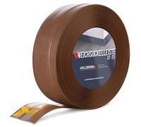 HOLZBRINK Plinthe souple autoadhésive 32x23mm, 20 m | Plinthe PVC pour finition plan de travail, meubles cuisine | Lame PVC adhesive | Couleur : chêne foncé