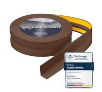 HOLZBRINK Plinthe souple autoadhésive 32x23mm, 25 m | Plinthe PVC pour finition plan de travail, meubles cuisine | Lame PVC adhesive | Couleur : chocolat