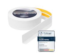 HOLZBRINK Plinthe souple autoadhésive 50x20mm, 15 m | Plinthe PVC pour finition plan de travail, sous-meubles| Cornière PVC flexible | Couleur : blanc