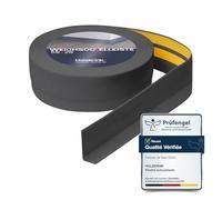 HOLZBRINK Plinthe souple autoadhésive 50x20mm, 25 m | Plinthe PVC pour finition plan de travail, sous-meubles| Cornière PVC flexible | Couleur : gris foncé