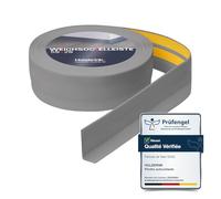 HOLZBRINK Plinthe souple autoadhésive 50x20mm, 25 m | Plinthe PVC pour finition plan de travail, sous-meubles| Cornière PVC flexible | Couleur : gris clair