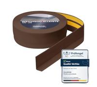 HOLZBRINK Plinthe souple autoadhésive 50x20mm, 25 m | Plinthe PVC pour finition plan de travail, sous-meubles| Cornière PVC flexible | Couleur : chocolat