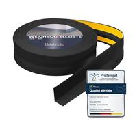 HOLZBRINK Plinthe souple autoadhésive PVC 32x23mm, 50 m (2x25m) | Plinthe pour finition plan de travail, meubles cuisine | Lame PVC adhesive | Couleur: Noir