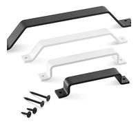 HOLZBRINK Poignée pour porte coulissante, pour armoire, pour tiroir, trapézoïdale, poignée pour meuble DIY, Noir, 200mm, 1 pièce, HLMG-01-200-9005