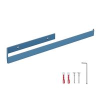 HOLZBRINK Porte Serviette Mural Bleu 444x72 mm | Accroche Serviette de Salle de Bain, Toilette, Douche | Porte Manteau Salle de Bain, Support servietes