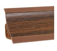 HOLZBRINK Profil d’étanchéité pour plan de travail, joint cuisine, profil décoratif, plinthe cuisine, Matériel PVC, couleur : Noyer foncé 23x23mm 50 cm