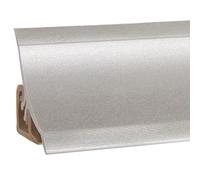 HOLZBRINK Profil d’étanchéité pour plan de travail, joint cuisine, profil décoratif, plinthe cuisine, Matériel PVC, couleur : Alu argent, 23x23 mm 150 cm