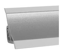 HOLZBRINK Profil d’étanchéité pour plan de travail, joint cuisine, profil décoratif, plinthe cuisine, Matériel PVC, couleur : Alu satiné 23x23mm 2 m