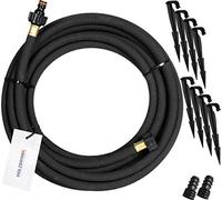 HOLZBRINK Tuyau microporeux, Tuyau d’arrosage goutte-à-goutte, Un Ensemble de : 8 Épingles, 2 Bouchons, Taille : 1/2 ‘’, Longueur : 15 m, HPS-01-15