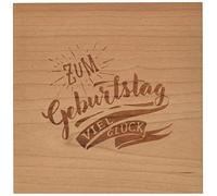 Holzgrusskarten Carte d'anniversaire originale - 100% fabriquée en Autriche, en bois de cerisier - Convient comme carte d'anniversaire, cadeau d'anniversaire, cadeau d'anniversaire, etc.