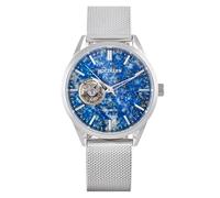 HOLZKERN Montre-Bracelet Automatique Inverno Lapis-Lazuli/Couleur argentée