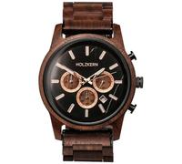 HOLZKERN Montre chronographe à Quartz pour Homme, boîtier en Noyer/marbre
