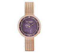 HOLZKERN Montre pour Femme « Coralline » améthyste/Couleur Or Rose avec 2 Bracelets