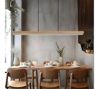 Holzleuchte Lampe Suspension à Manger 3-Stufen Fonction LED H 120 CM