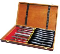 Holzmann Jeu de 8 couteaux de tournage Pro – burins et gouges – Acier rapide