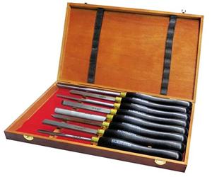 HOLZMANN 8 Couteaux Pro de Tournage Acier Rapide Jeu de Burins Jeu de Gouges Tournage Tour