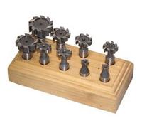 Assortiment de 9 fraises HSS Q. 12 mm D. 10,5 à 32,5 mm