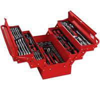 Holzmann Boîte à outils garnie WZK86CrV 86 pièces Chrome-vanadium Rouge