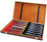 HOLZMANN 8 Couteaux Pro de Tournage Acier Rapide Jeu de Burins Jeu de Gouges Tournage Tour