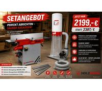 HOLZMANN HOB310ECO-SET Machine à Raboter et Dégauchir 400 V