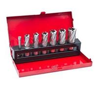 Jeu 6 fraises 14-24mm embout Weldon pour perceuse magnetique Holzmann mbm7tlg