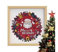 Holzpuzzle | Weihnachtskranz-Design | Lernspielzeug | Weihnachts-Puzzlespiel für Kinder, Jugendliche, Erwachsene, Frauen, Männer, Freunde, Familie, Kollegen, Klassenzimmer, Homeoffice, Geschenk, Aktiv