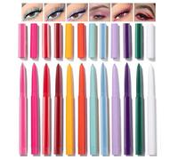 Holzsammlung 12 Couleurs Ensemble d'eye-liner,Eyeliner étanche,Couleurs Crayon Eye-liner, paupières Crayons à sourcils Stylo cosmétique Kit de Kit de maquillage#006