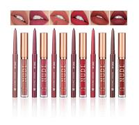 Holzsammlung 12Pcs Crayon À Lèvres Mat Et Ensemble De Rouge À Lèvres 24 Heures Nus Étanche Beauté Maquillage Kit Lipgloss Liptints Pour Femmes Crayon À Lèvres Rouge Lifter Brillant À Lèvres Cadeaux#03