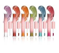 Holzsammlung 6 Couleurs Fard à Paupières Liquide Scintillant, Fard à Paupières Liquide Pailleté, Paillettes Yeux Maquillage Eyeliner Paillette, Résistant Aux Plis, Anti-écailles, Non Gras, Végétalien