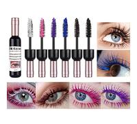 Holzsammlung 6 Pièces Mascara Coloré Professionnel, Volume & Courbe Parfaite, Imperméable, Pour Mariage, Soirées, Carnaval et Maquillage de Scène