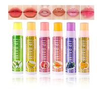 Holzsammlung 6pcs Baume à lèvres hydratant Kit de soin des lèvres pour les lèvres à saveur de fruits #04