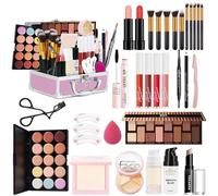 Holzsammlung All in One Kit de Maquillage Complet, Coffret Cadeau Femme Maquillage avec Ombres Paupière, Rouge à Lèvre, Pinceaux, Bâton Contour, Correcteur, Mascara, Fard à Joues, Poudre - Kit102B