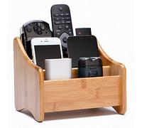 Holzsammlung Boîte de rangement de bureau, 3 Compartiments en Bambou Multi-Fonctionnels Organisateur Télécommande TV Home Articles divers, Rangement en bois boîte de Cosmétique #1