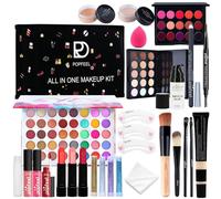 Holzsammlung Coffret Maquillage Femme, Kit de Démarrage de Maquillage Complet avec Ombres Paupière, Rouge à Lèvre, Pinceaux, Mascara, Correcteur, Apprêt #03