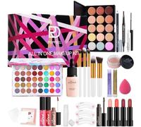 Holzsammlung Coffret Maquillage Femme, Kit de Démarrage de Maquillage Complet avec Ombres Paupière, Rouge à Lèvre, Pinceaux, Correcteur, Fondation, Mascara, Pochoirs à Sourcils #05
