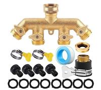 Holzsammlung en Laiton Massif 4 Voies Distributeur d'eau séparateur de Tuyau séparateur Tuyau d'arrosage connecteur en Y Robinet d'eau du Robinet séparateur