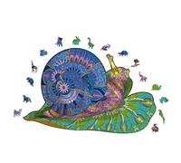 Holzsammlung Escargot Puzzles en Bois de Forme Animaux pour Adultes, Pièces de Puzzle Bois Forme Unique Colorée, Wooden Puzzle avec Boîte-Cadeau pour Décoration Intérieure (27x42cm, 300 Pièces)