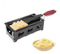 Holzsammlung Fromage Plateau De Cuisson en Acier,Mini Raclette Pliable Photophore Portable Raclette Rôtissoire - Faites Fondre Votre Fromage en 3 Minutes - bougies non incluses