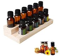 Holzsammlung Huile Essentielle Boîte de Rangement en Bois Présentoir et Support de Aromathérapie Huiles 11 Trous, Organiseur de Cosmétique de Transport, Idéal pour Vsalle de Bain, Voyage, Présentation