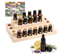 Holzsammlung Huile Essentielle Boîte de Rangement en Bois Présentoir et Support de Aromathérapie Huiles 30Trous, Organiseur de Cosmétique de Transport, Idéal pour Vsalle de Bain, Voyage, Présentation
