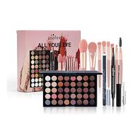 Holzsammlung Kit de maquillage tout-en-un, kit de maquillage de Noël, ensemble complet de cosmétiques comprenant une palette de fards à paupières, des pinceaux de maquillage, un crayon à sourcils, un
