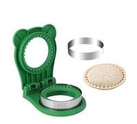 Holzsammlung Sandwich Cutter Sealer, 2.95 Pouces Moule à Gâteau Toast en Forme Ronde, Coupe Croûte de Pain en Acier Inox, Trancheuse à Sandwich Fabricant pour Sandwichs Poche, Bento, 1 Pièce