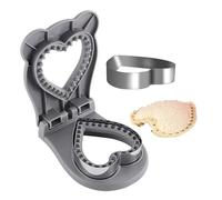 Holzsammlung Sandwich Cutter Sealer, 3,5 Pouces Moule à Gâteau Toast en Forme de Coeur, Coupe Croûte de Pain en Acier Inox, Trancheuse à Sandwich Fabricant pour Sandwichs Poche, Bento, 1 Pièce