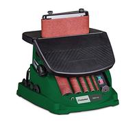 holzstar Ponceuse à broche et à bande OBSS 100 (table de travail inclinable de 0° à 45°, moteur 450 W, avec manchons abrasifs et bande abrasive) 5903501 Bleu