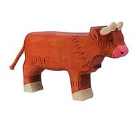 Holztiger Figurine en bois Scottish Highlander Vache debout Marron