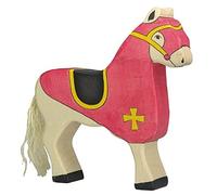 Holztiger Les contes de fées et des chevaliers: cheval rouge (17 cm) Rose G