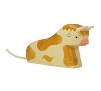 HOLZTIGER - 80008 - FIGURINE - TAUREAU, ALLONGÉ - MARRON Marron G