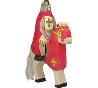 Holztiger 80246 Chevalier avec manteau, à cheval (sans cheval), rouge